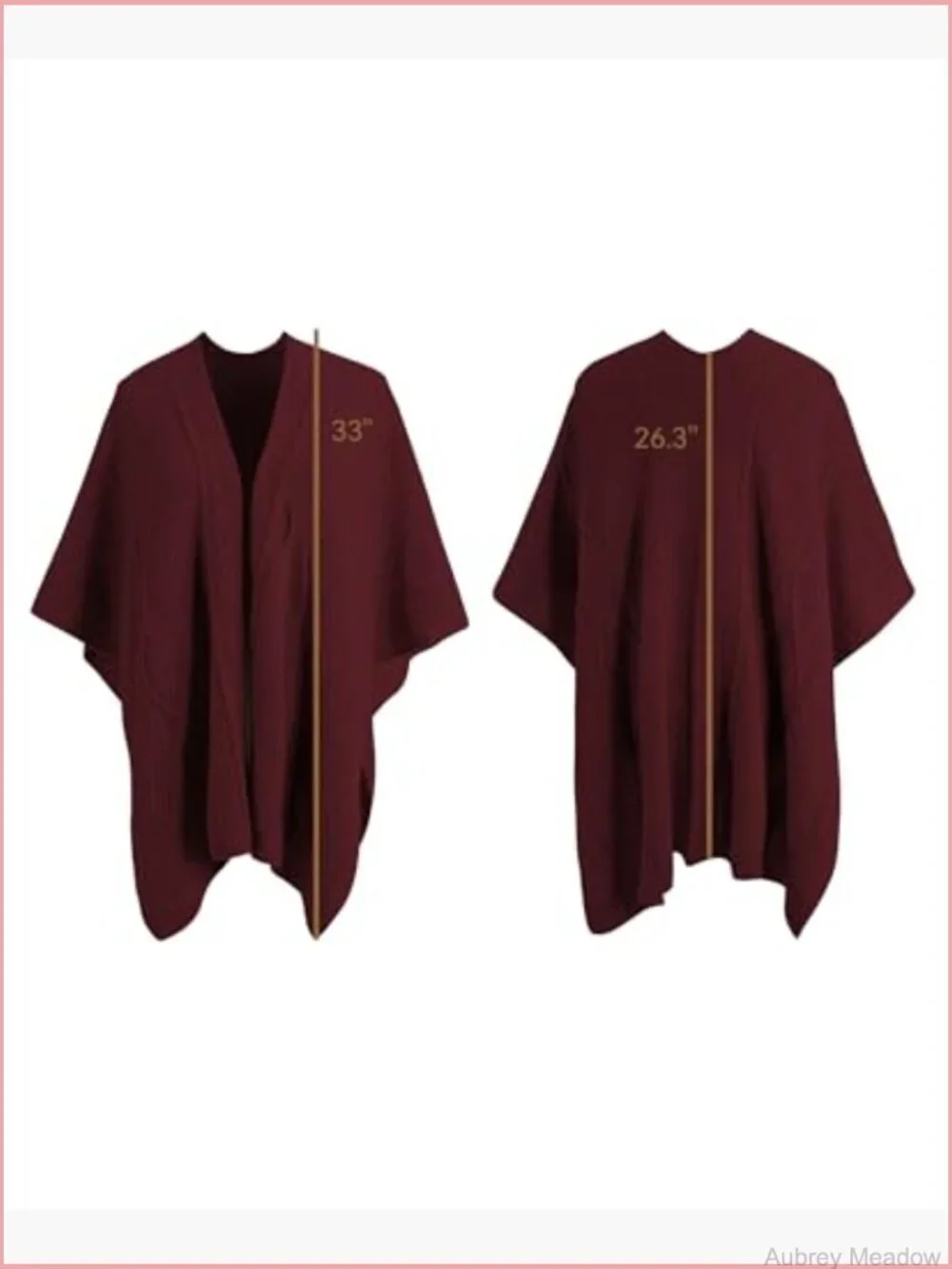 Boho Knit Shawl Wrap Cape Cardigan Open Front